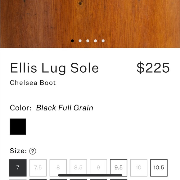Ellis Lug Sole Chelsea Boot Jack Erwin Boot Size 7